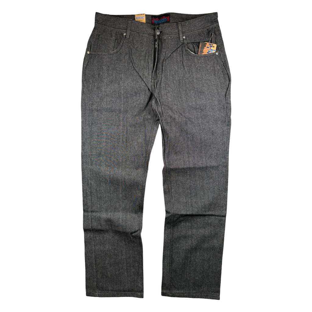 Vintage Y2K Red BBQ Remixed Denim Jeans Black