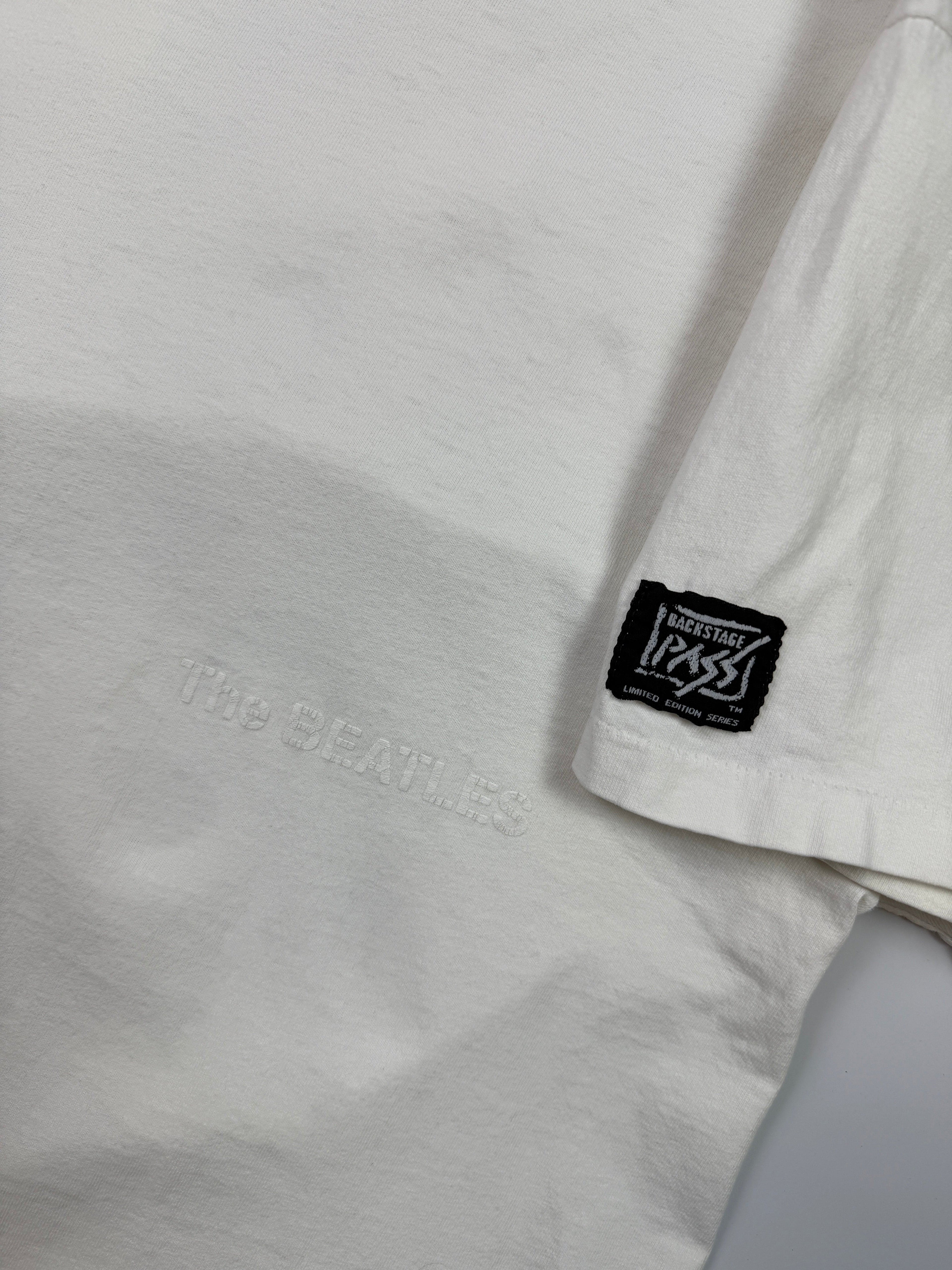 Vintage 1990s The Beatles Backstage Pass Tee White