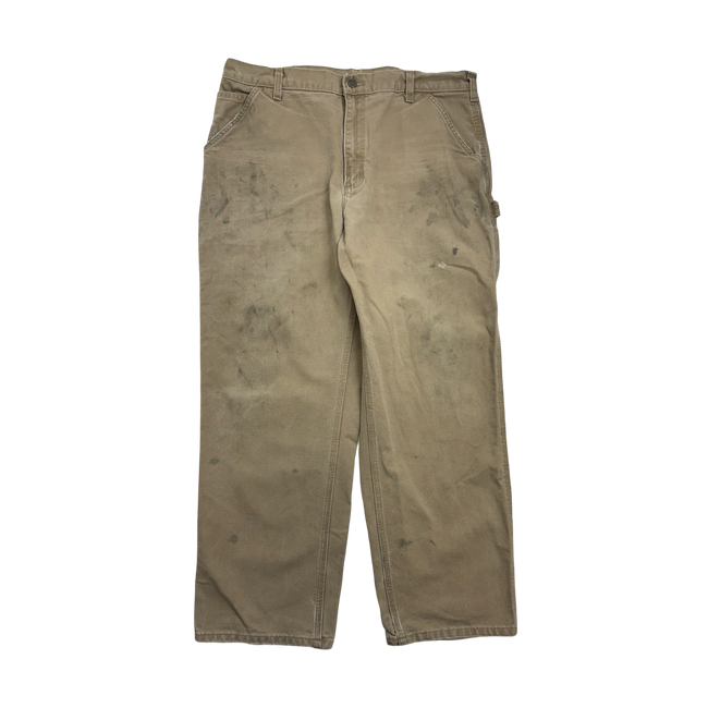 (37) Vintage Carhartt Carpenter Pants Beige