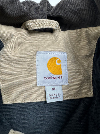 (XL) Vintage Carhartt Detroit Style Jacket Tan