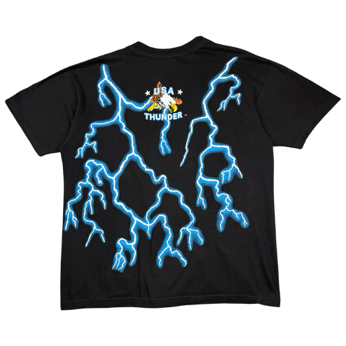 Vintage American Thunder Blue Lightning Chief Tee Black | Vintage Clothing Store Canada
