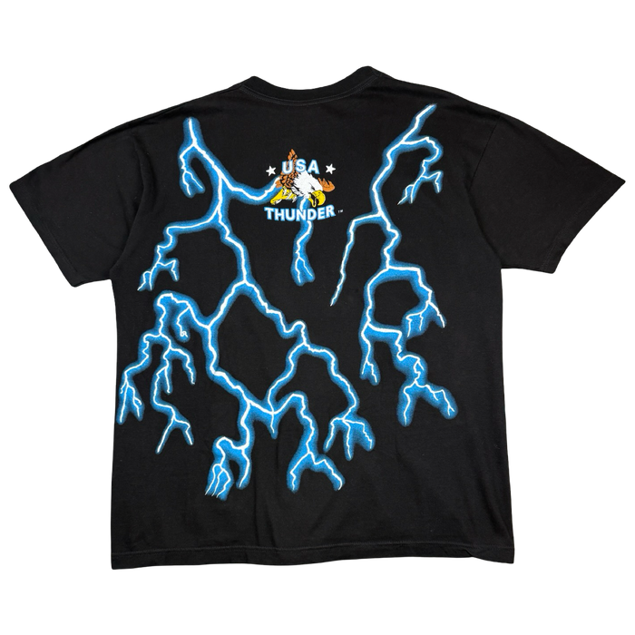 Vintage American Thunder Blue Lightning Chief Tee Black | Vitnage Clothing Store Canada