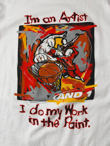 Vintage And1 Tee White