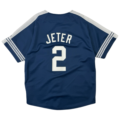Vintage Derek Jeter New York Yankees Starter Jersey Navy | Vintage Clothing Store Canada