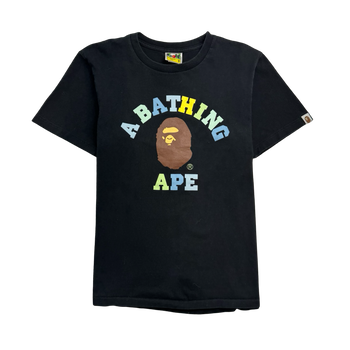 BAPE Colours College Head Tee Black (USED)