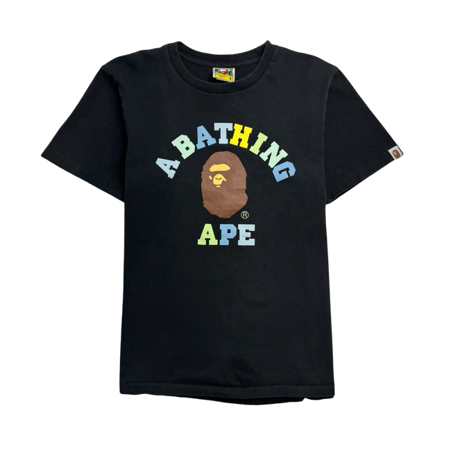 BAPE Colours College Head Tee Black (USED)