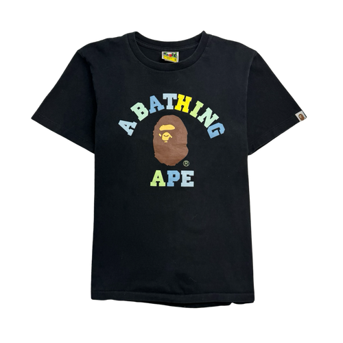 BAPE Colours College Head Tee Black (USED) | Vintage Clothing Store Canada