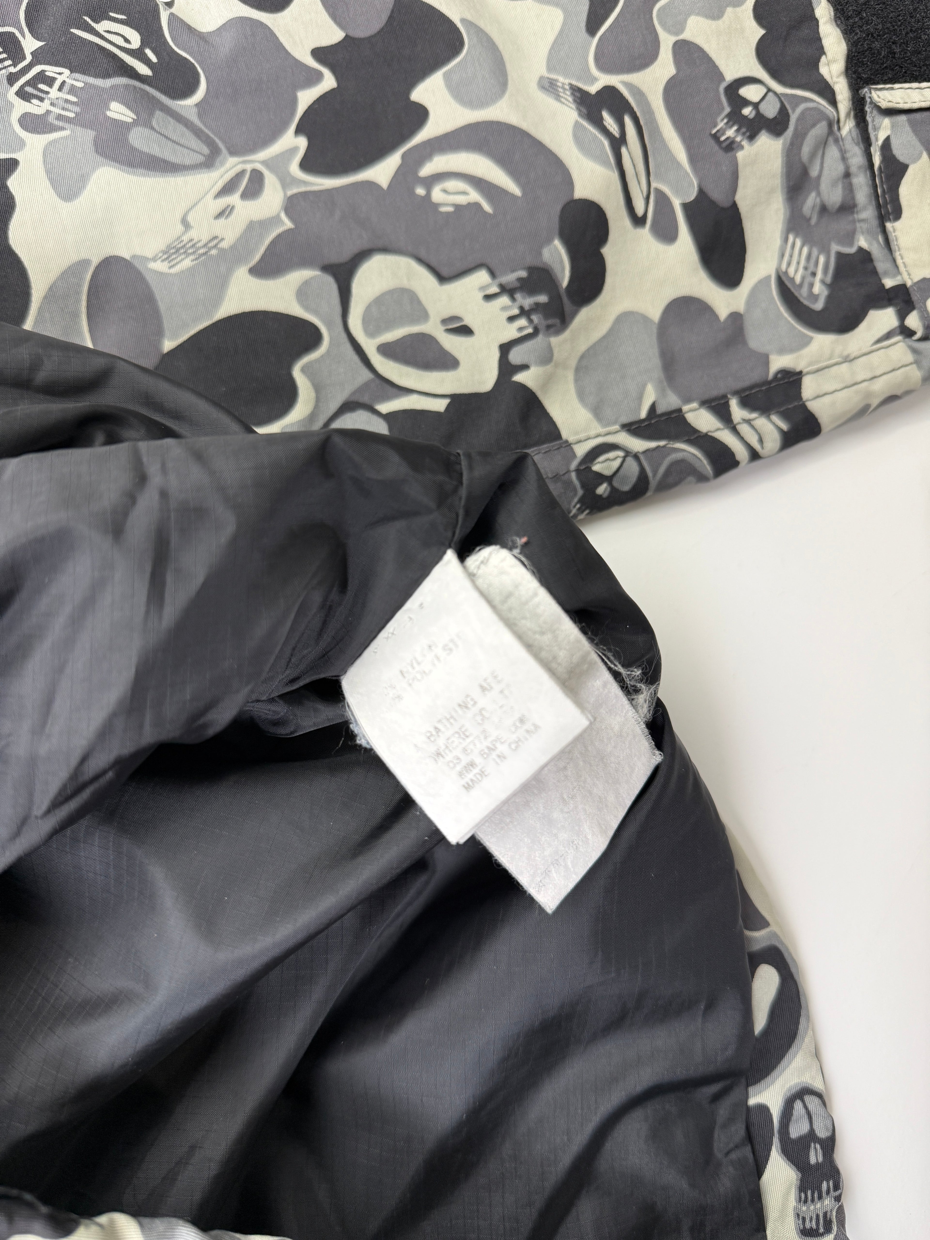 Stussy x BAPE Skull Camo Snowboard Jacket Grey (USED)