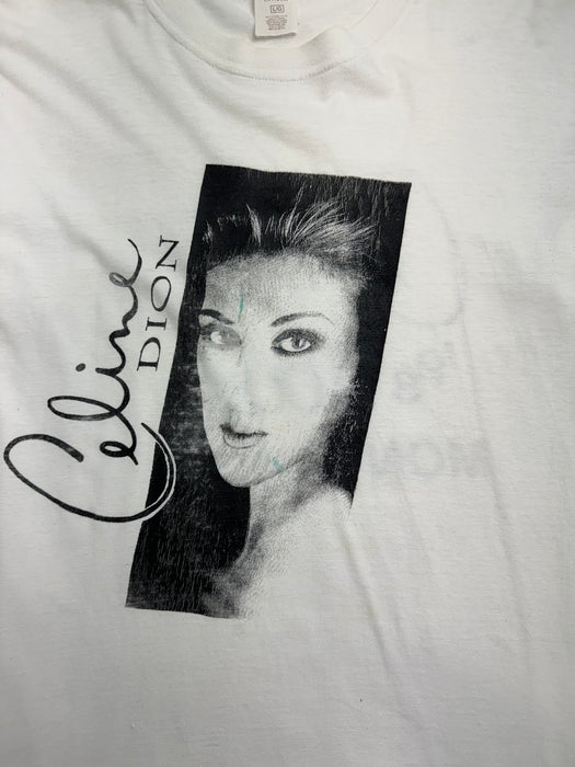 (L) Vintage '98 Celine Dion Montreal Show Tee White | Vitnage Clothing Store Canada