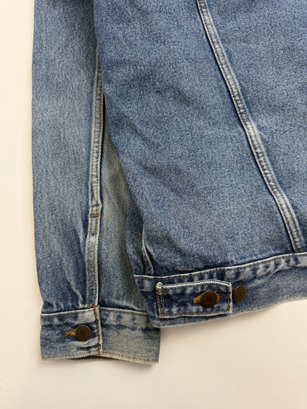 Vintage 90s Marlboro Plaid Lined Denim Jacket