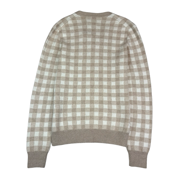 Women's Yves Saint Laurent Cashmere V Neck Knit Tan | Vitnage Clothing Store Canada