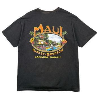 Vintage Harley Davidson Maui Tee Black