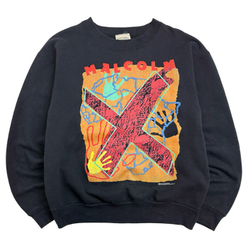 Vintage 1990s Malcolm X Sweatshirt Black