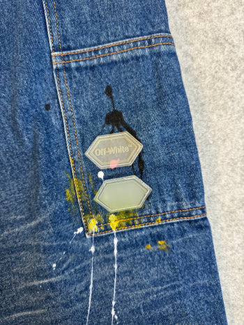 Off-White Painted Carpenter Double Knee Jeans (USED)