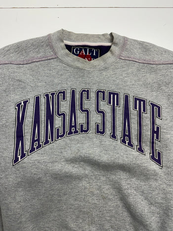 (L) Vintage Kansas State University Sweatshirt Grey