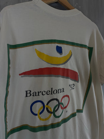 Vintage '92 Adidas Barcelona Tee White