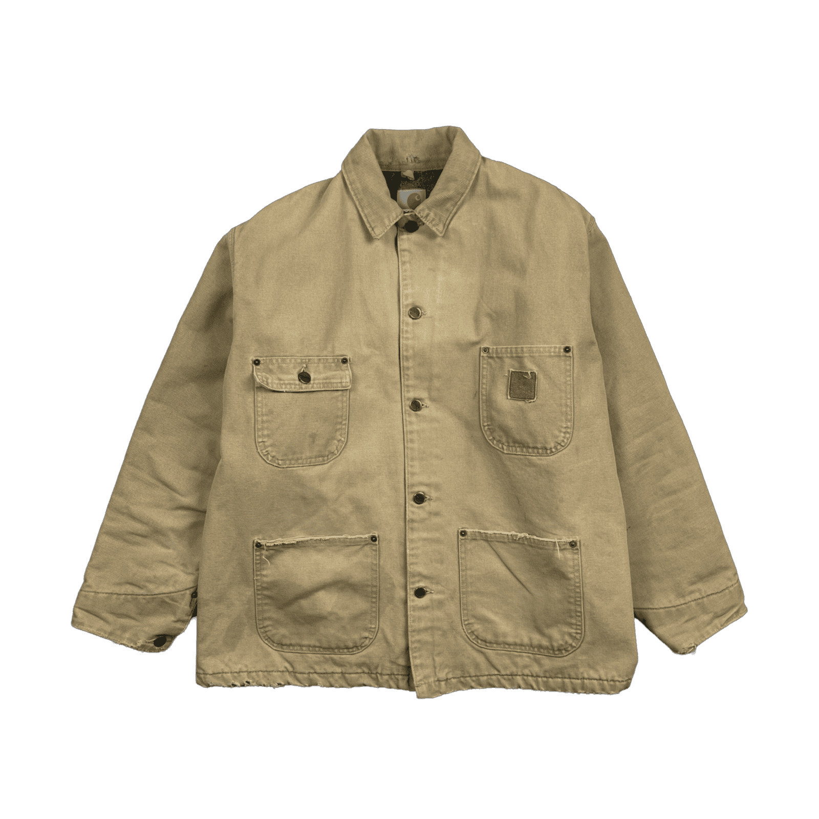 Vintage 90s Carhartt Chore Work Jacket Beige