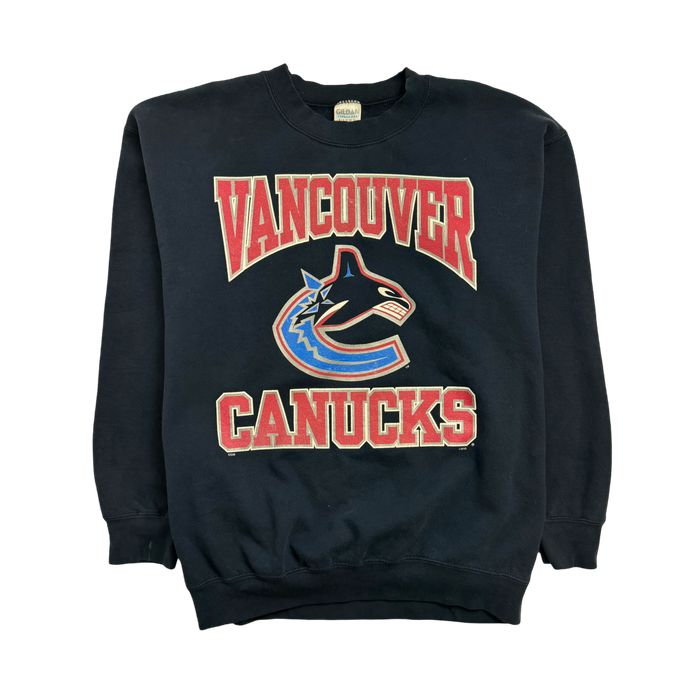 (M) Vintage Vancouver Canucks Sweatshirt Navy | Vitnage Clothing Store Canada