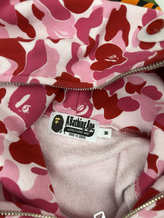 BAPE Big ABC Camo Shark Full Zip Hoodie Pink (USED) | Vitnage Clothing Store Canada