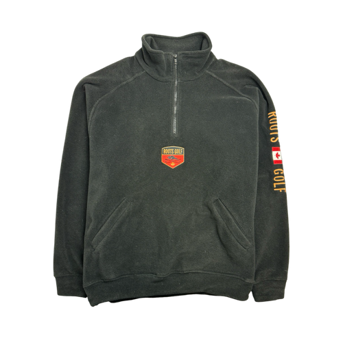 (L) Vintage Roots Golf Quarter Zip Fleece Black | Vintage Clothing Store Canada