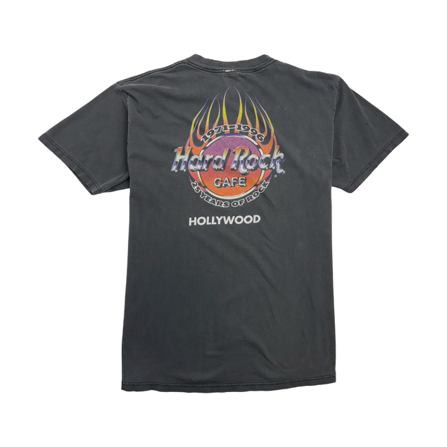 (L) Vintage Hard Rock Cafe Hollywood Tee Faded Black