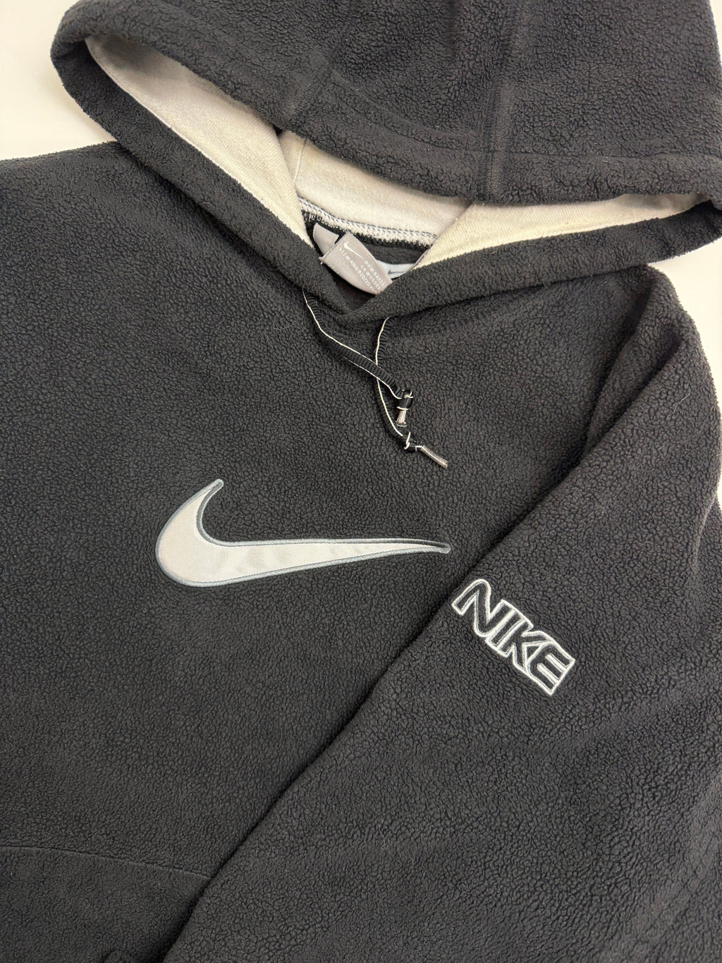 Vintage 2000s Nike Fleece Swoosh Hoodie Black