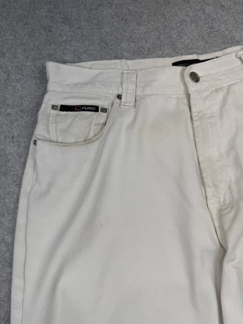 Vintage FUBU Baggy Shorts Off-White