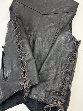 Vintage U.S Naval Aviation Leather Vest Black