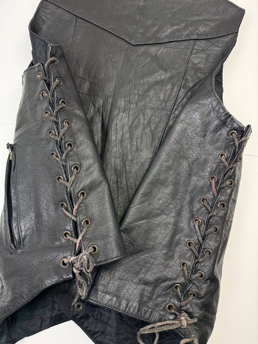 Vintage U.S Naval Aviation Leather Vest Black | Vitnage Clothing Store Canada