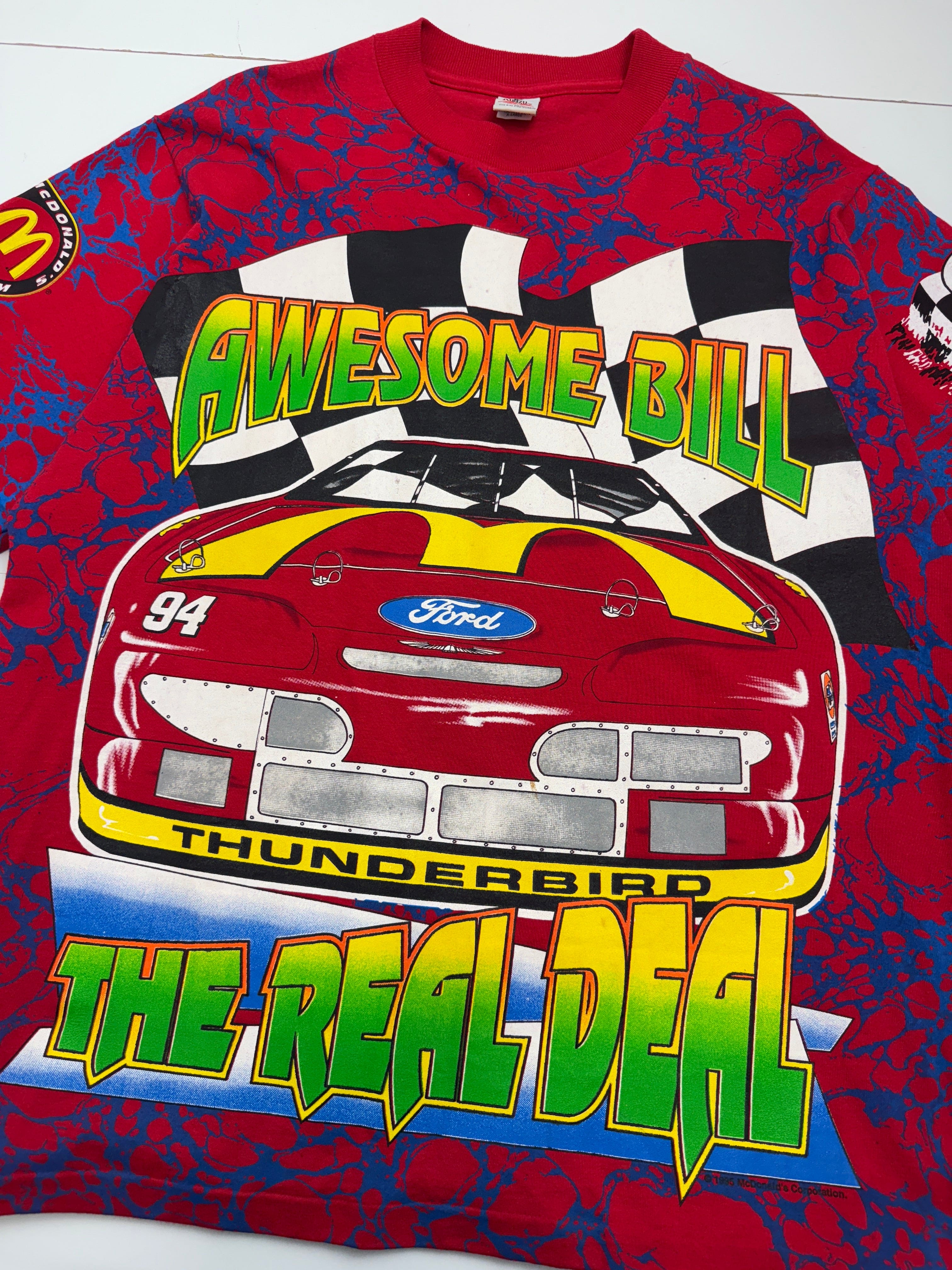 1995 McDonald's Racing Bill Elliott Nascar Tee Red