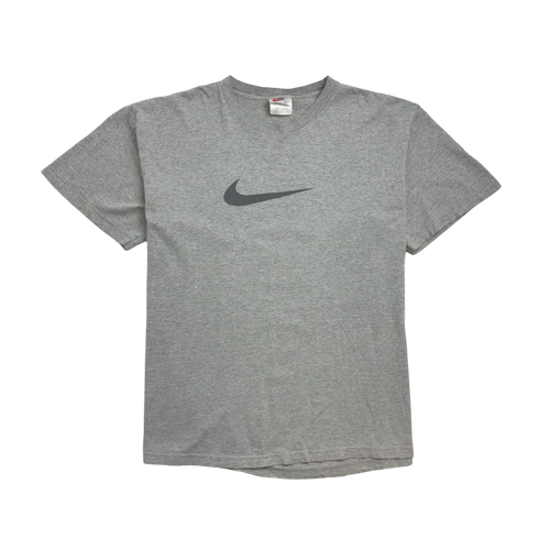 Vintage 90s Nike Big Swoosh Tee Grey | Vintage Clothing Store Canada