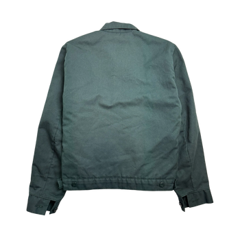 (S) Vintage Canvas Quilt-Lined Work Jacket Green