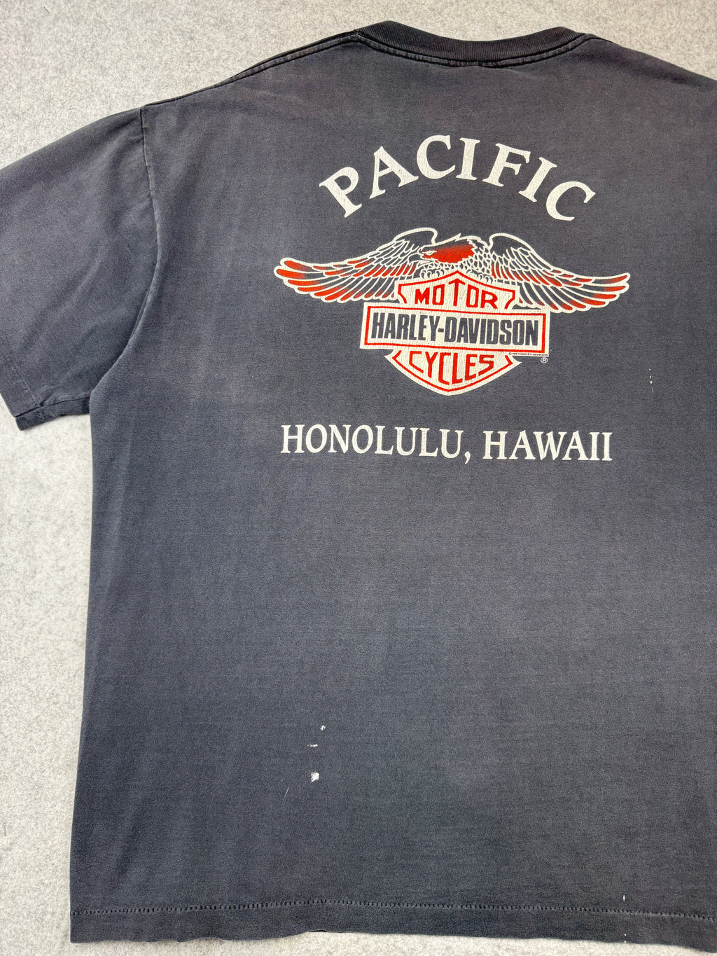 Vintage Harley Davidson Honolulu Hawaii Tee Black