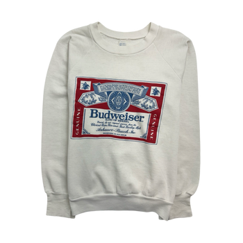 (XS) Vintage 90s Budweiser Sweatshirt White