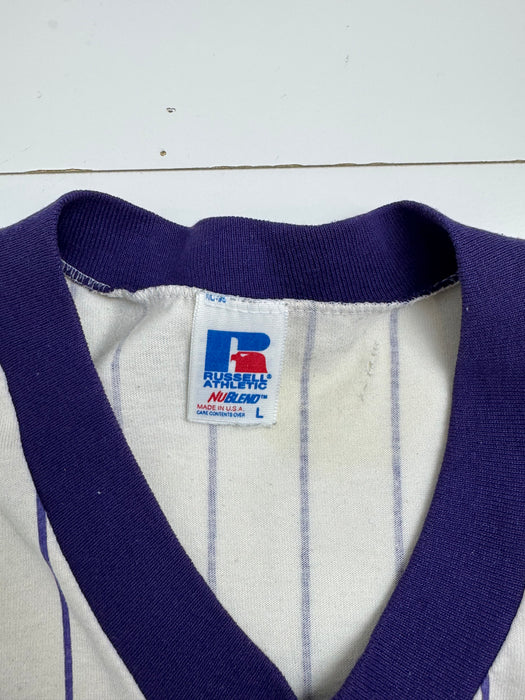 Vintage 90s MLB Arizona Diamondbacks Pinstripe Tee White | Vitnage Clothing Store Canada