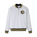 OVO x Toronto Raptors Quarter Zip Mock Neck Sweatshirt Ash Heather Grey