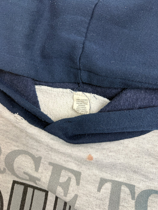 Vintage 90's Georgetown Hoyas Taz Hoodie Grey | Vitnage Clothing Store Canada