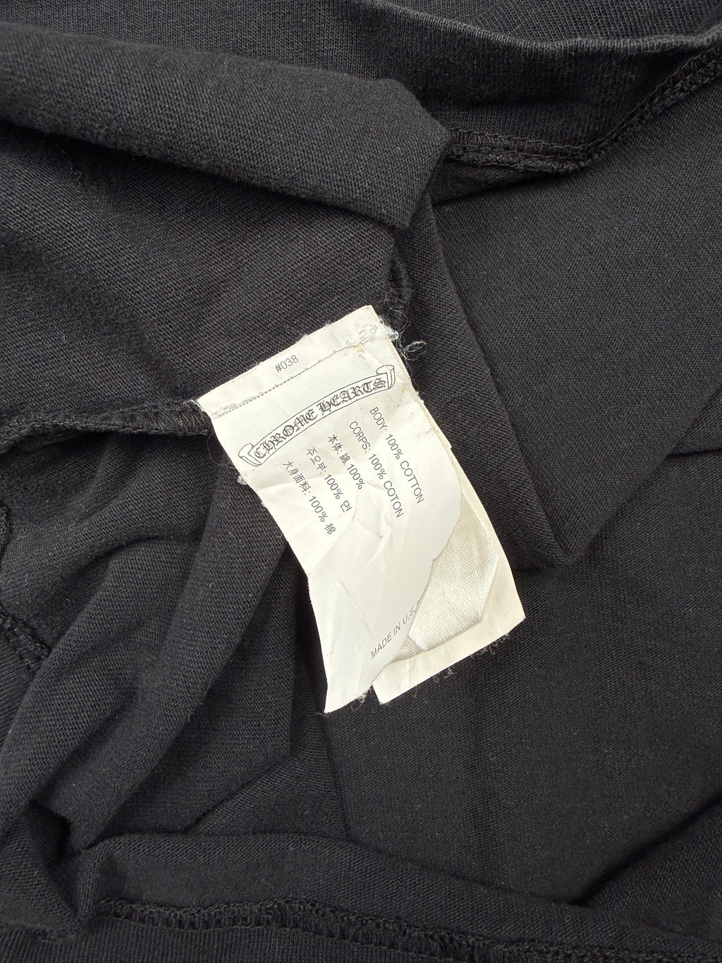 Chrome Hearts Embroidered Logo Pocket Tee Black