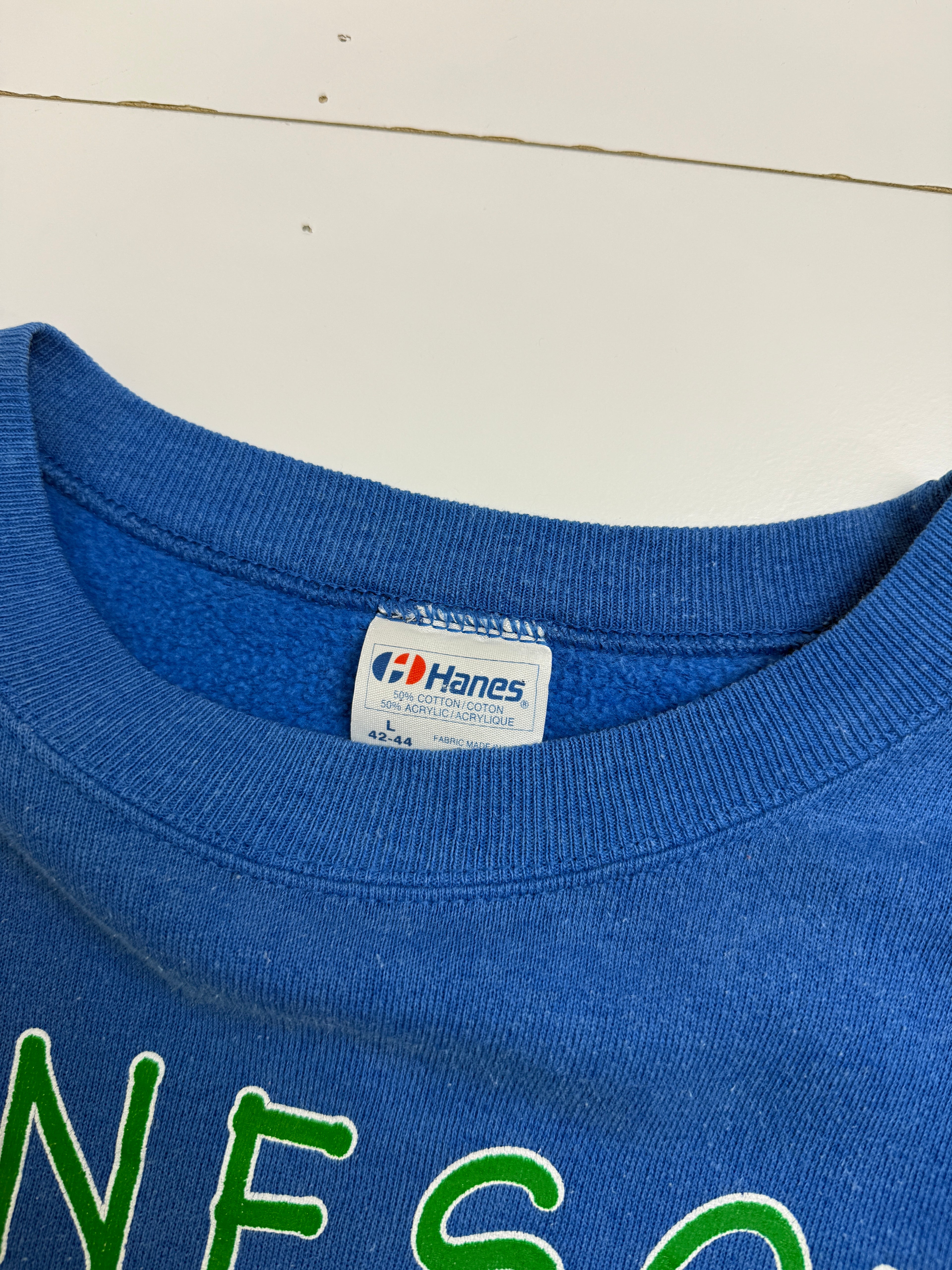 Vintage 1990's Minnesota Timberwolves Sweatshirt Blue