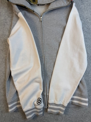 BAPE Camo Shark Hood Full Zip Hoodie Grey (USED)