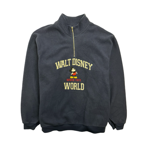 (XXL) Vintage Quarter Zip Disney Fleece Navy | Vintage Clothing Store Canada