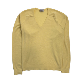 (M) Vintage 90s Ingo Knit Sweater Yellow