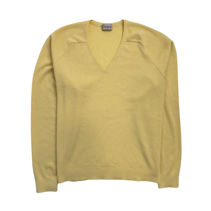 (M) Vintage 90s Ingo Knit Sweater Yellow | Vitnage Clothing Store Canada