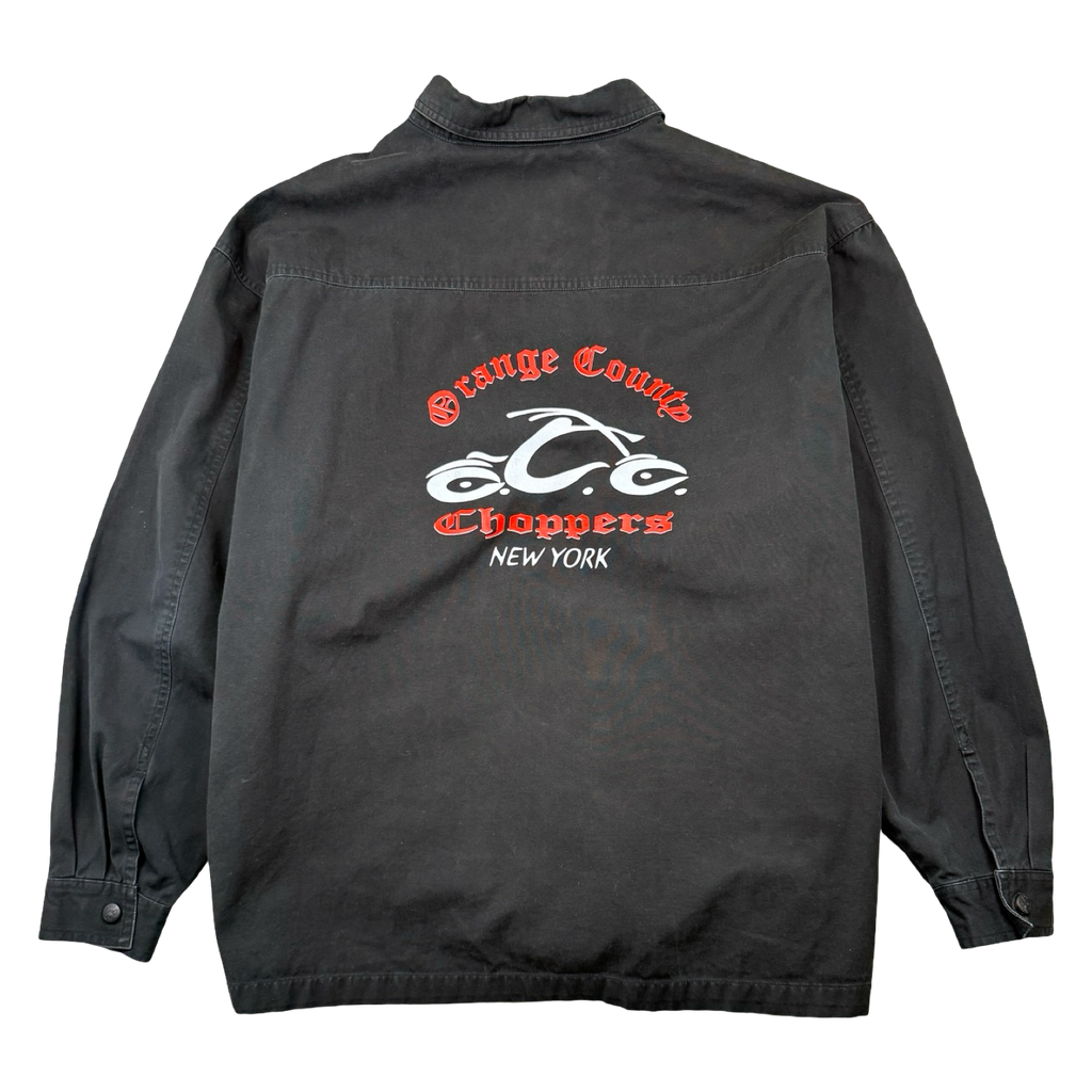 Vintage Orange County Choppers New York Canvas Button Up Black