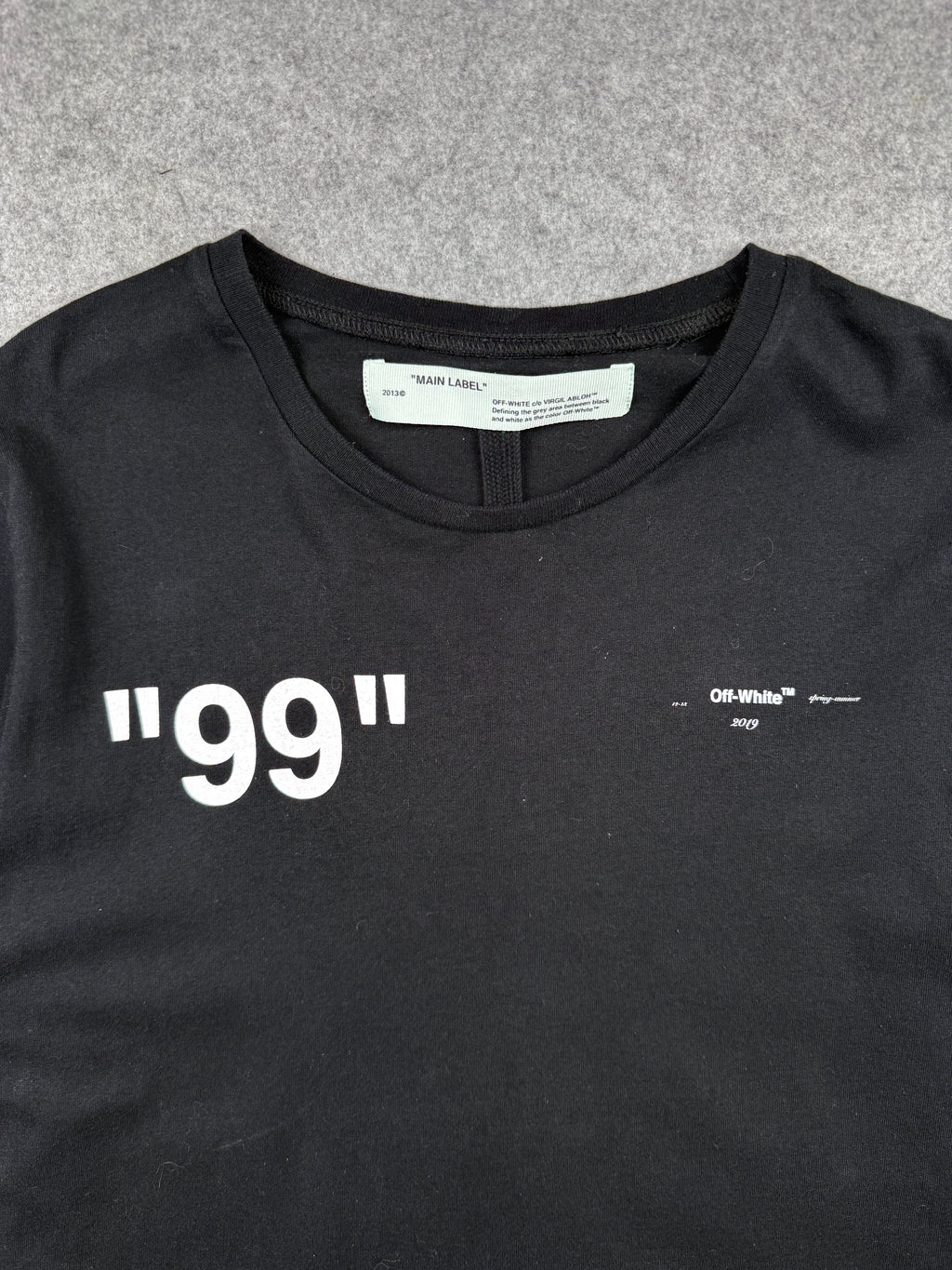 OFF-WHITE Ice Man Imressionism Tee Black (USED)