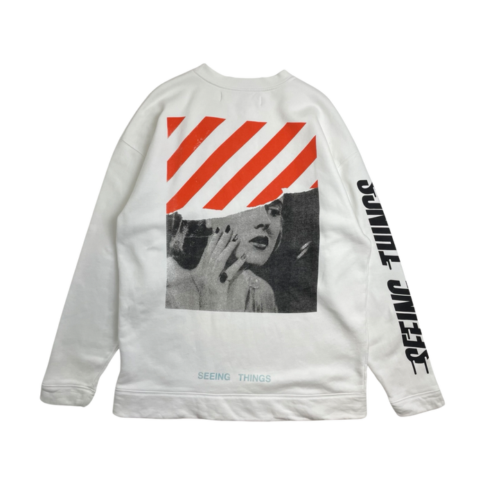 Off-White Marilyn Monroe Crewneck White (USED) | Vitnage Clothing Store Canada