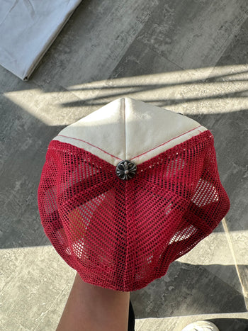 Chrome Hearts CH Hollywood Trucker Hat White/Blue/Red