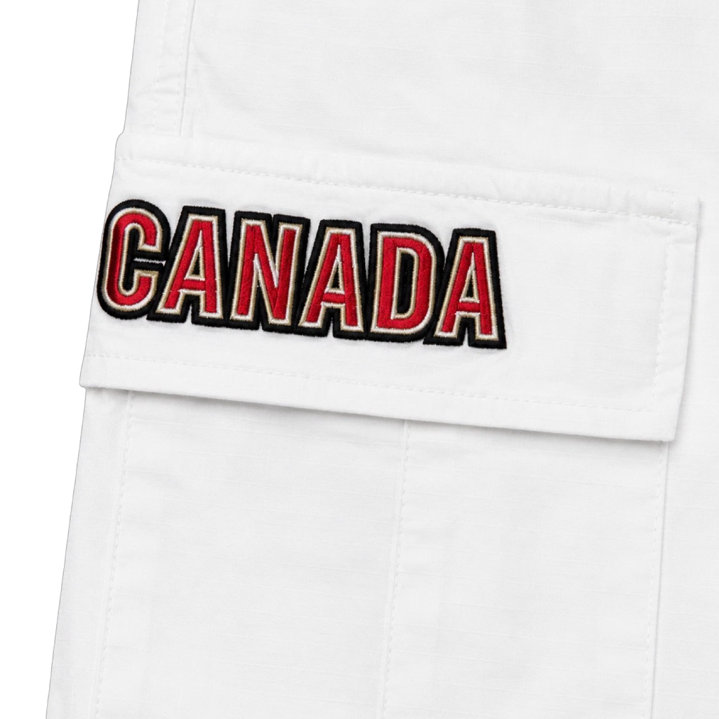 OVO x Canada Skateboards Cargo Shorts White