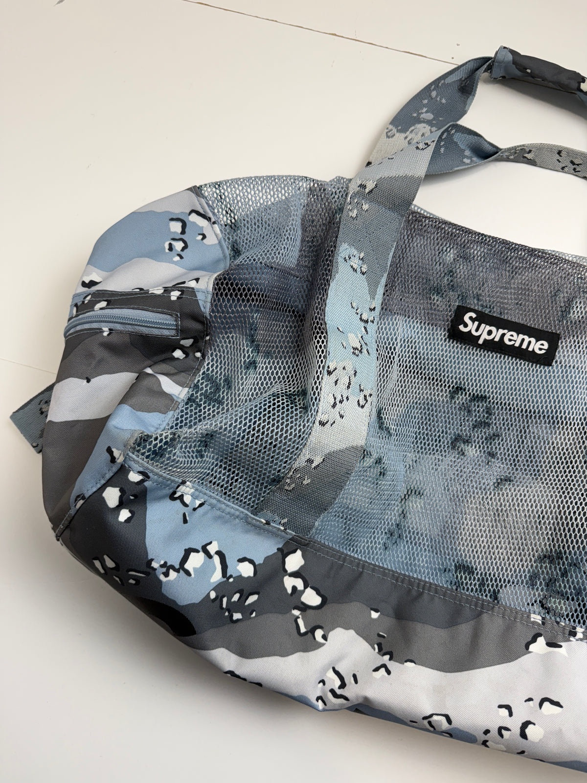 Supreme Big Duffle Bag Blue Camo SS20 (USED)