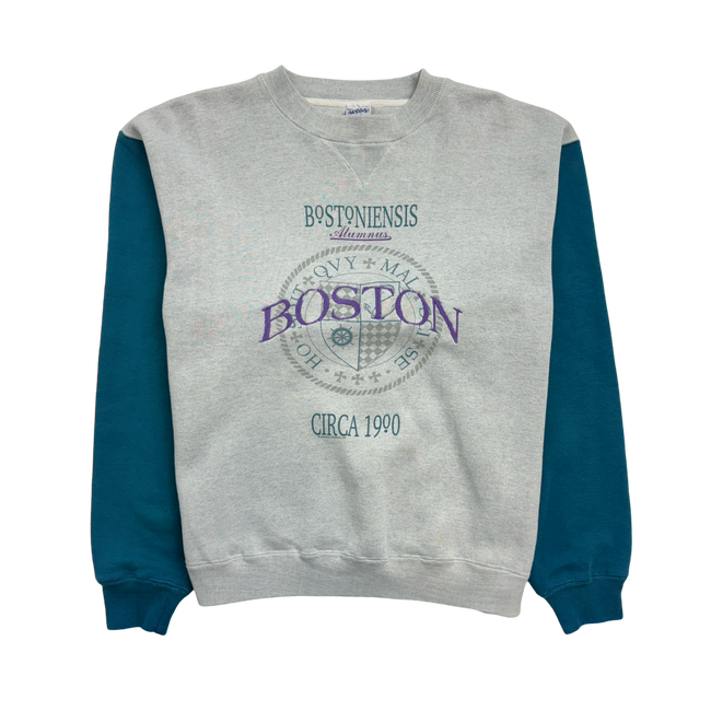 (L) Vintage Boston Sweatshirt Grey